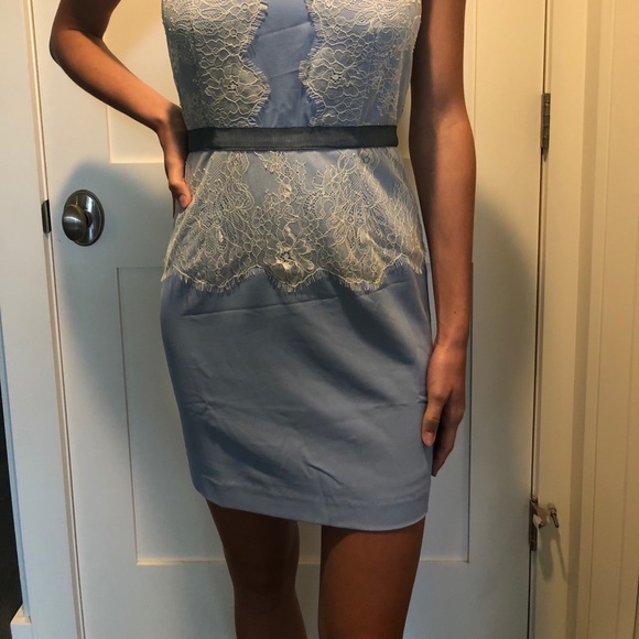 Beautiful blue with cream lace dress - Picture 8 of 10